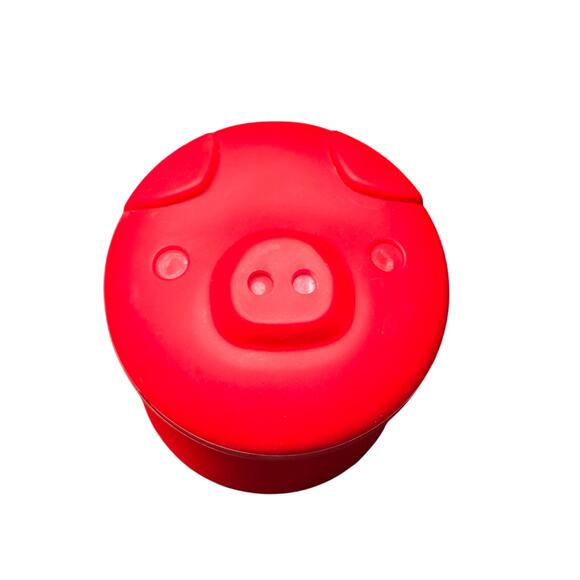 Talisman Designs Silicon Red Pig Face Bacon Bin Grease Strainer & Collector Cup - Picture 8 of 8